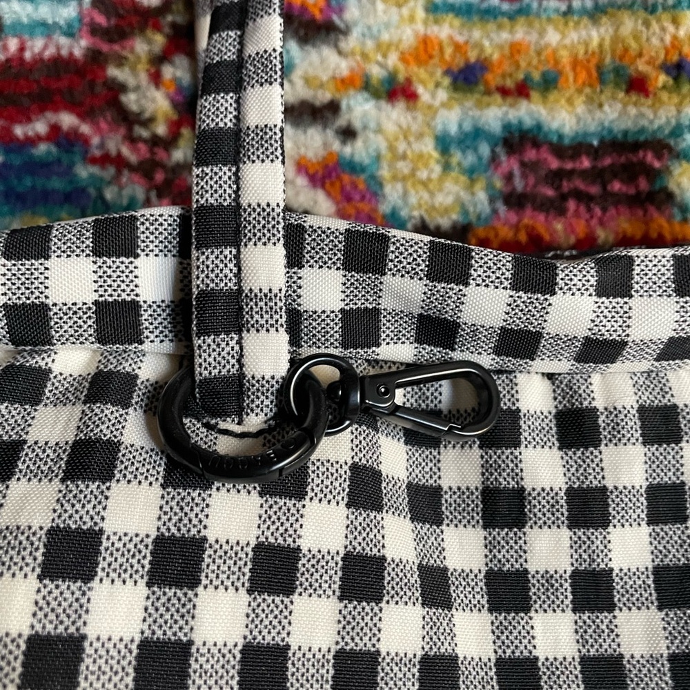 BAGGU Gingham Black and White Nylon Bowler - smaller version 🩷 - Picture 4 of 5